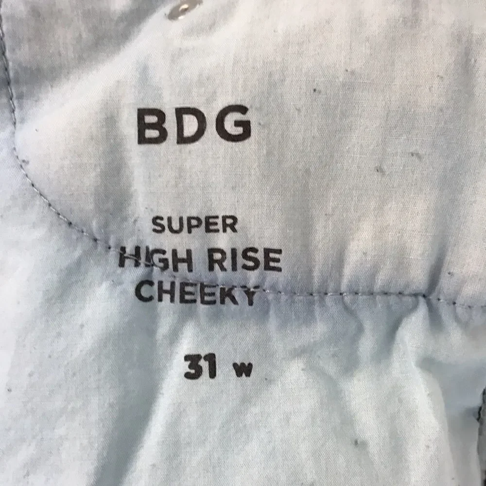 BDG Super High Rise Cheeky Jean Shorts Women’s Size 12